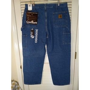 Carhartt Work Fit Dungaree Jeans Tag Size 40X30 (Measures 38X30) B137DST  NEW